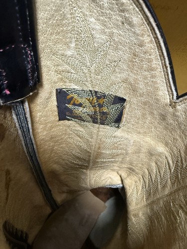 De Colección Tony Lama Etiqueta Negra Hombres Bota de Vaquero Occidental Talla 9 D Hecha en EE. UU. - Imagen 11 de 13