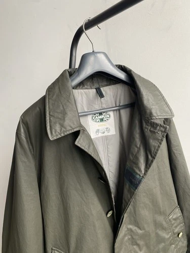 Camplin Yarmony Waxed Peacoat Mens EU 54/XL Olive Green Cotton Blend Padded Coat image 5
