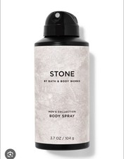 Bath  Body Works Stone Men Collection Body Spray 3.7 Oz. RARE
