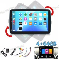 Double 2DIN Rotatable 10.1" Android 15 Touch Screen Car Stereo Radio WIFI BT 64G