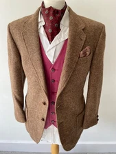 HARRIS TWEED mens FORTEX CLASSIC BROWN RUSTIC MIX SPORTS JACKET BLAZER 42"