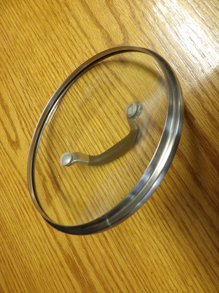 Simply Calphalon Stainless Steel Glass Lid 7" O.D  6 5/8  I.D Cool Handle #37 - Image 3 of 4