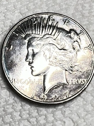 1927-S Peace Silver Dollar Better Date Strong AU Detail Choice Collector Coin