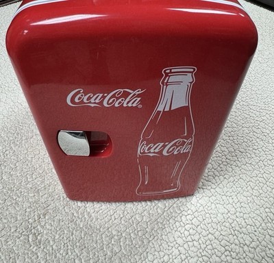 Retro Red Coke Bottle Soda Coca Cola Mini Fridge Compact Personal Refrigerator