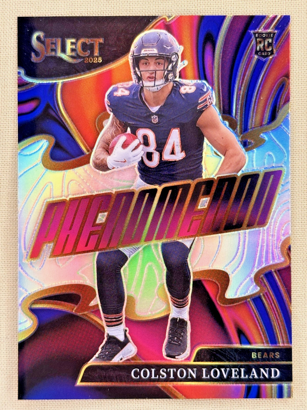2025 Panini Select Colston Loveland RC PHENOMENON silver prizm Chicago Bears #5