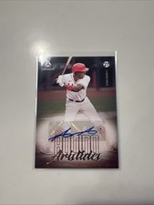 2021 Panini Chronicles - Luminance Autographs Aristides Aquino #LA-AA Blue 