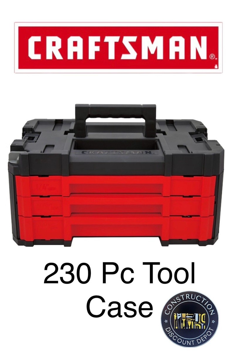 CRAFTSMAN 3 DRAWER TOOL CASE 230 PC VERSASTACK EMPTY **TOOLS CRAFTSMAN 3 DRAWER TOOL CASE 230 PC VERSASTACK EMPTY **TOOLS
