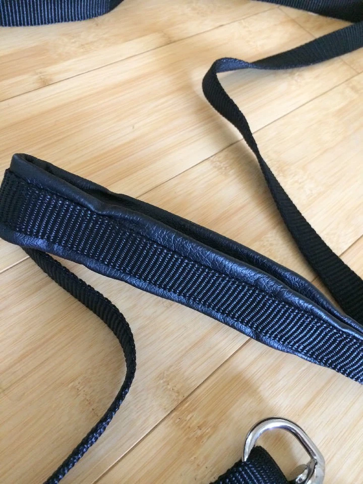 NUEVA Correa De Nailon Profesional Dean & Tyler Cuero Negro Mango Acolchado 6’ X 3/4” Foto 2 de 3