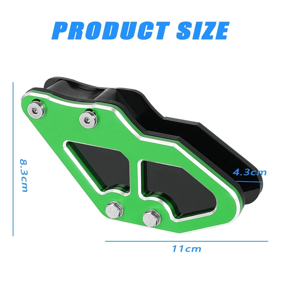 Protector de cadena trasero 3D grabado rojo guía ahorrador para KAWASAKI KLX 125 150 140 Foto 3 de 4