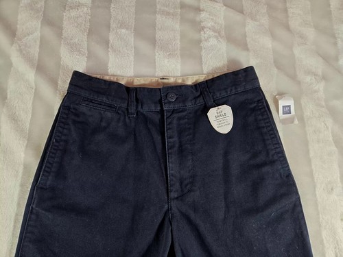 NEW Gap Shield Bermuda Shorts School Uniform Navy Blue Size 16 Adjustable Waist - Picture 2 of 10