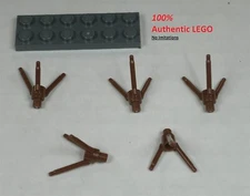 LEGO NEW Reddish Brown Plant Base Three Branches (5x) 6223678 Brick 24855
