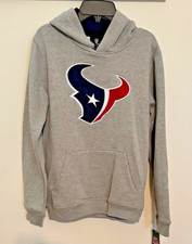 NFL Team Apparel HOUSTON TEXANS Gray Hoodie Sweatshirt Youth MEDIUM 10-12 - New