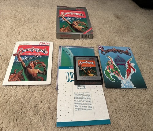 Swordquest Waterworld (Atari 2600) Complete - Authentic - Vintage - Video Game - Picture 6 of 7