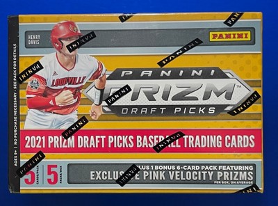 2021 PANINI PRIZM DRAFT PICKS BASEBALL PINK VELOCITY VERSION FACTORY SEALED BOX