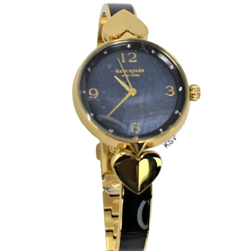 Orologio a bracciale Kate Spade Hollis nero smalto acciaio inox KSW1563