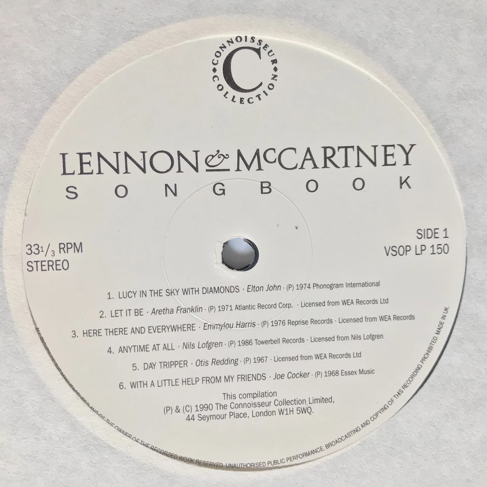 Lennon & McCartney Songbook  2LP Vinyl Compilation Various Artists 1990 - Image 4 of 4