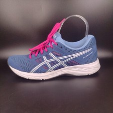 Asics Womens Gel Contend 5 1012A234 Blue Pink Running Shoes Lace Up Size 10