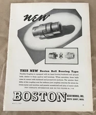 Boston Gear Works print ad 1937 vintage 1930s retro art industry factory machine