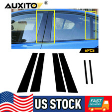 6pcs Black Pillar Posts Door Window Trim Cover Kit For Dodge Charger 2011-2021