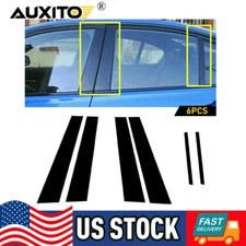 6PCS Black Pillar Posts Door Window Trim Cover Kit for Dodge Charger 2011-2021