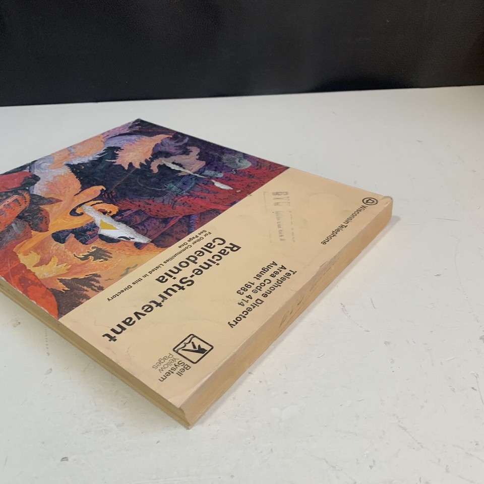 Vintage Telephone Directory Racine Wisconsin 1983 Phone Book Area 414