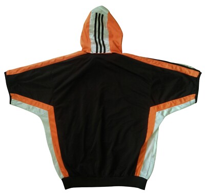 古着 90s〜SCOOP SPIRITS stadium jacket(M) Vintage Adidas Short Slv Track Jacket Full Zip Popper Hood