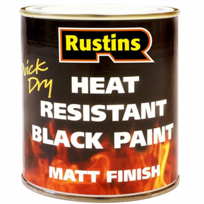 250ml schnell trocknend hitzebeständig schwarz matt Bürste Farbe Metall Holz Auspuff Motor