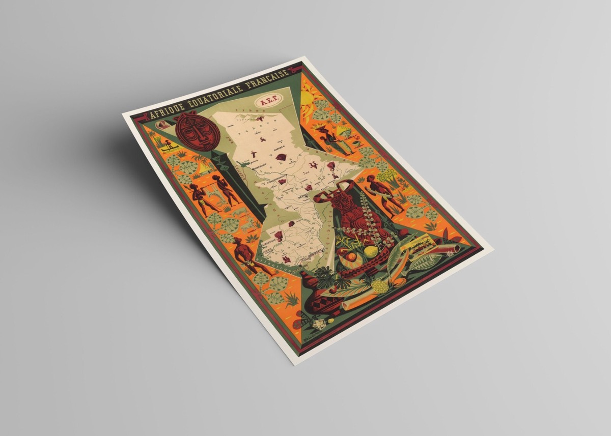 Afrique Équatoriale Française Poster – Vintage French Colonial