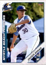 2019 Myrtle Beach Pelicans Choice #4 Javier Assad Baja California Mexico Card