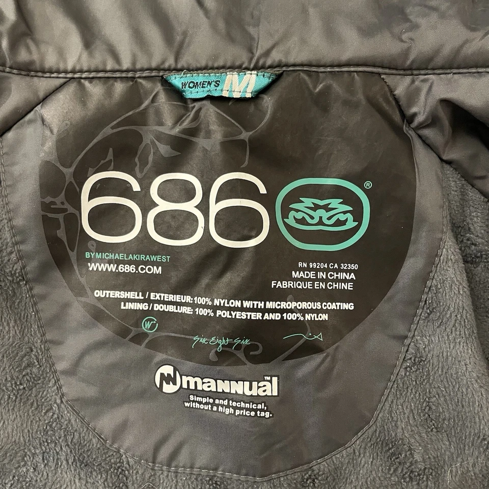 Chaqueta parka para mujer 686 Airhart #3 talla mediana verde invierno esquí Foto 3 de 4