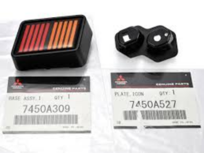 Genuine Mitsubishi OEM Lancer Evolution RALLIART Emblem Set