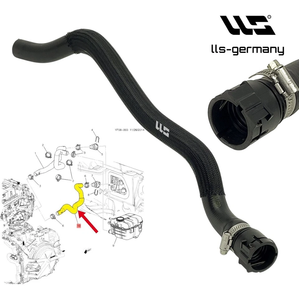 2x Kühlerschlauch für Chevrolet Orlando 1.8 141 PS 95390883,95039024,95947037 - Image 2 of 4