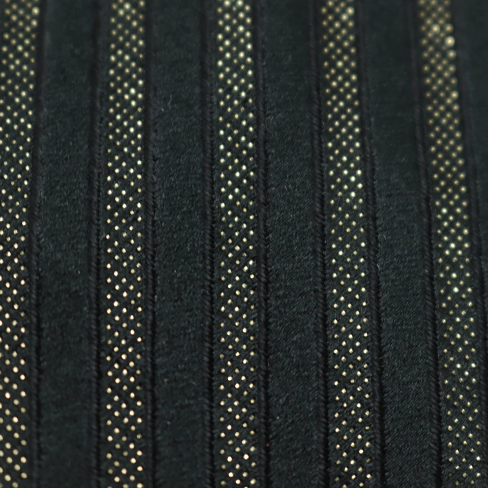 Corbata retro ajustada vintage Lazarus by Damon para hombre 56 en negro dorado a rayas seda Foto 3 de 4