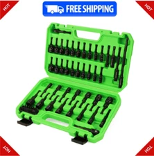 55-Piece Magnetic Nut Driver Set, Metric & SAE 1/4" Hex Shank, Impact Driver Soc