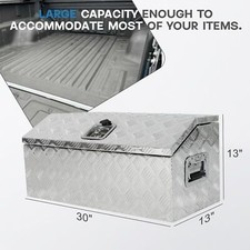 30x13x13 Heavy Duty Pickup Truck Tool Box Bed Rv Trailer Storage W Lock Keys