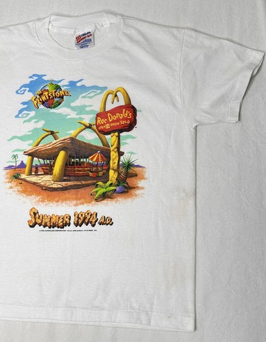 The Flintstones Movie T-Shirt 1994 Summer McDonalds Promo YOUTH Size Large 14-16 - Picture 3 of 11