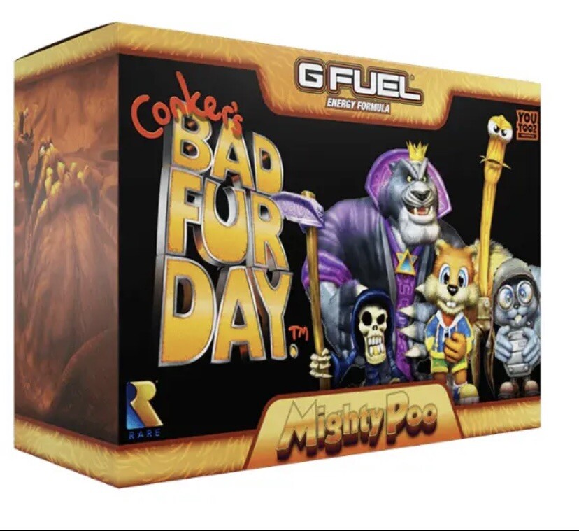 GFUEL Conker's Bad Fur Day Mighty Poo Collector's Box + Youtooz +
