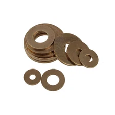 Solid Brass Flat Washers 2-24mm Inner Dia. 5-44mm Outer Dia. 0.4-3mm Thickness