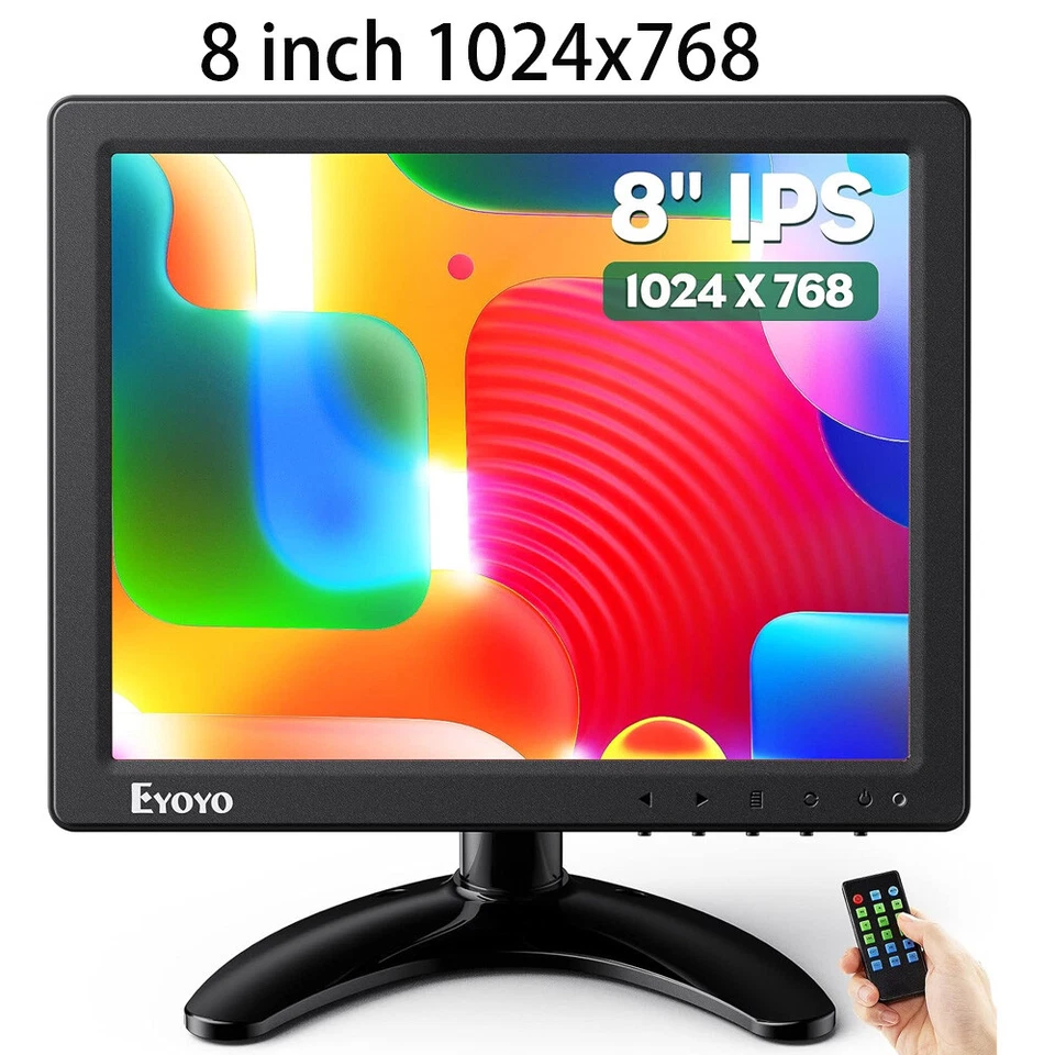 Eyoyo Portable HDMI Monitor AV BNC VGA Small Industrial Screen CCTV TV Display - Image 3 of 4