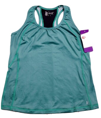 Katie K Active Top Womens Large Sleeveless Yoga Run Golf Tank Top Blue Green New