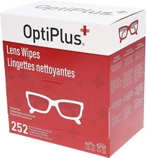 Optiplus Eyeglass Lens Wipes L Pre-Moistened L Cleaning Wipes for Glasses, Compu