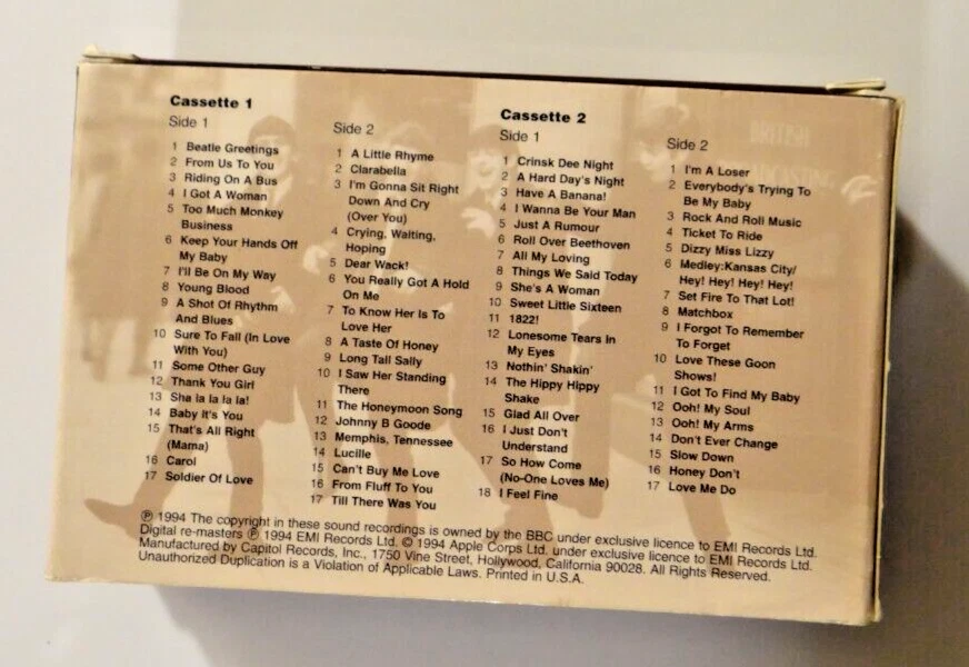 The Beatles Live at the BBC Double Cassette Tape Set with Booklet 1994 EX Rare! - Image 4 of 4