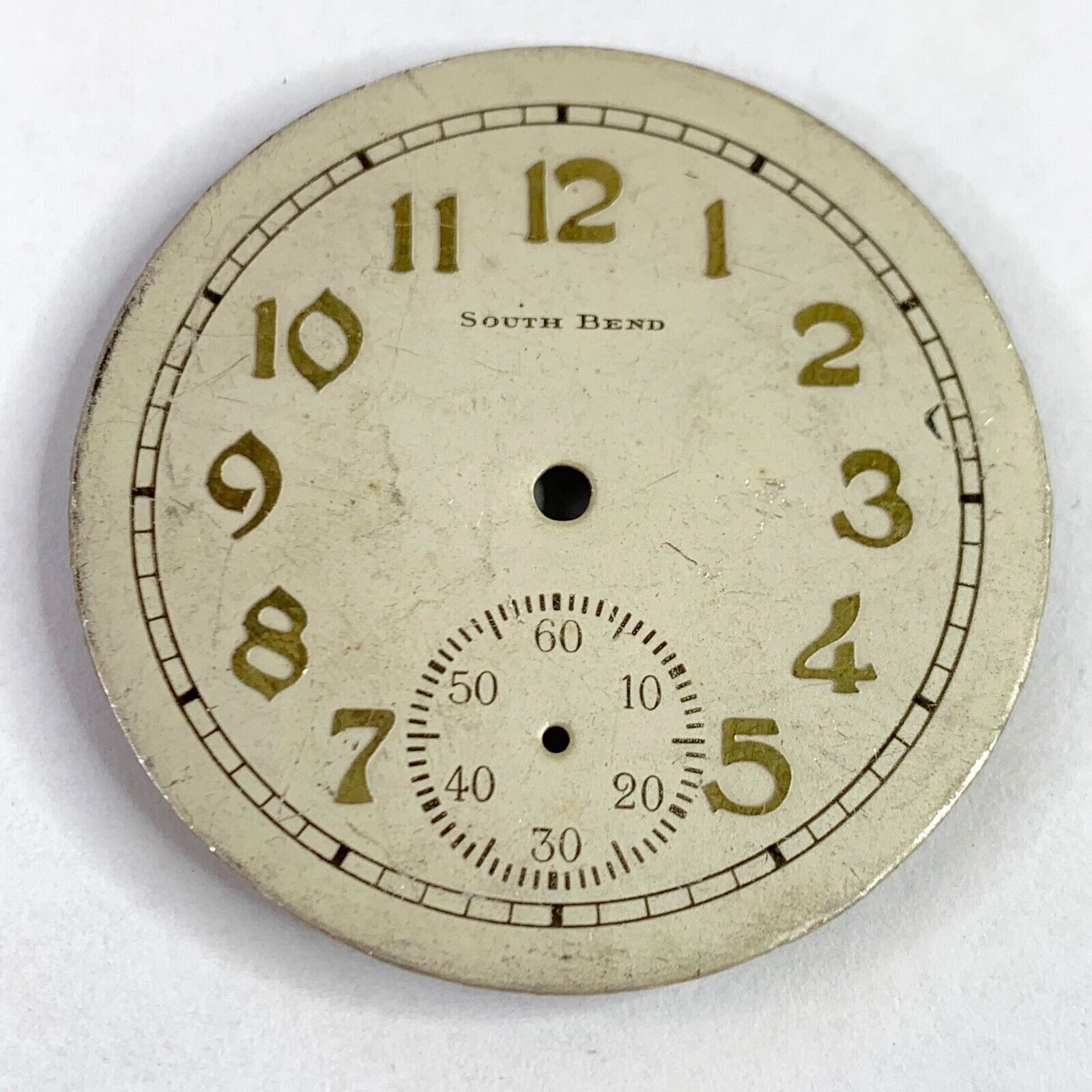 New item South Bend Pocket Watch Face Max 70% OFF 43mm Repair Gold Numbers Part Dial