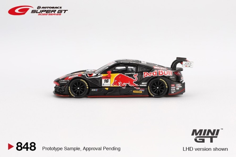 Mini GT 1:64 Honda NSX-GT “Type S” GT500 #16 Red Bull MOTUL MUGEN