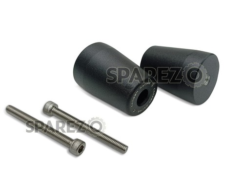 Fit For Triumph Speed 400 "Aluminium Bar End Sliders, Black" - Picture 2 of 9