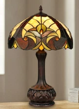 Stained Glass Table Desk Lamp Tiffany Style with Victorian Design 12" Shade