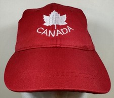 Youth Canada Classic Hat Maple Leaf Cap Adjustable Red White Canadian
