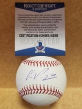 FRANKLIN PEREZ DETROIT TIGERS ROOKIE YEAR SIGNED M.L. BASEBALL BECKETT R12189