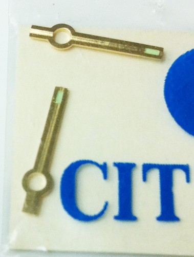 CITIZEN A58-5351 GOLD TONE HOUR HANDS 12MM 4 PIECES ORIGINAL GENUINE NOS - Imagen 3 de 3