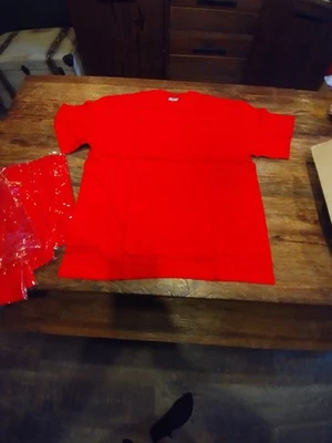 5 t-shirt de sport militaire 100 % coton rouge - Photo 1/4